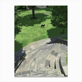 Dog In The Park Canvas Print