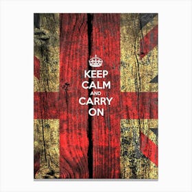 Keep Calm And Carry On Quotes Canvas Print