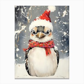 Santa Penguin 1 Canvas Print