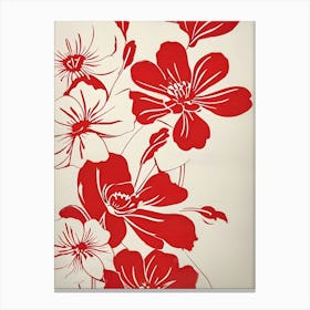 Red Flowers 5 Canvas Print