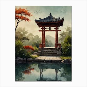 Asian Garden Canvas Print