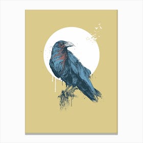 Blue Crow 3 Canvas Print