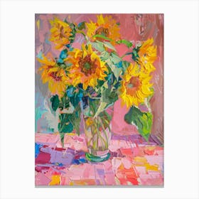 Sunflowers In A Vase 20 Canvas Print