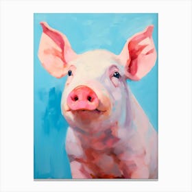 Abstract Pig Painting, Pig Art, Piglet Painting, Pig Decor, Farm Animals, Farm Animal Paintings, Pig Abstract Paint, Colorful Animal Print Canvas Print