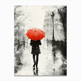 Man In The Rain Canvas Print 4 Canvas Print