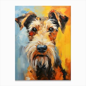 Modern Airedale Terrier 3 Canvas Print