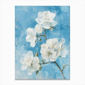 White Blossoms 2 Canvas Print