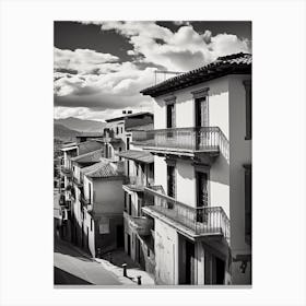 Cuenca, Spain, Black And White Analogue Photography 4 Canvas Print