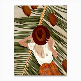 Hat And Coconuts Canvas Print