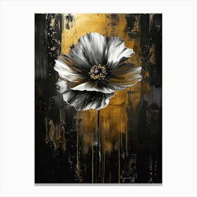 Black And Gold Poppy Canvas Print