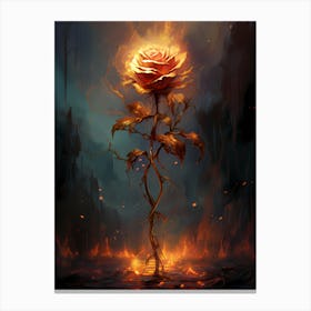 Rose Of Fire 2 Canvas Print