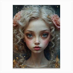 Portrait of a magical fairy 1 Canvas Print