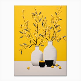 Yellow Vases Canvas Print