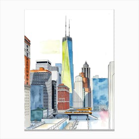 Cityscape with a Twist Canvas Print