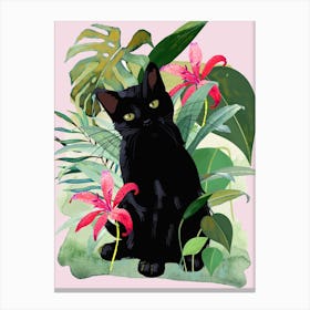 Tropical Cat 2 Canvas Print