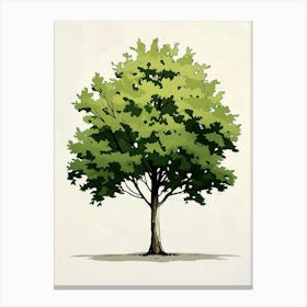 Maple Tree Pixel Illustration 2 Canvas Print
