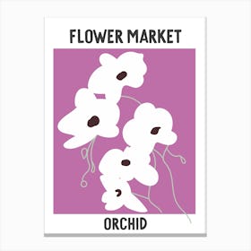 Flower Market Poster Orchid Canvas Print
