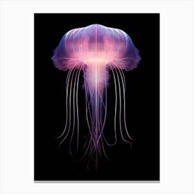 Mauve Stinger Jellyfish Simple Illustration 2 Canvas Print