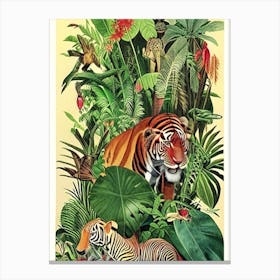 Wild Safari Botanical 10  Canvas Print
