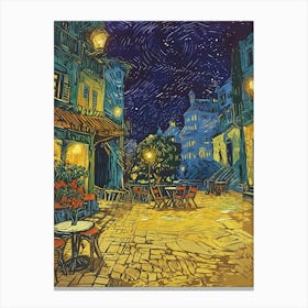 Night At The Cafe Canvas Print