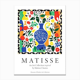 Floral Vase, The Matisse Inspired Art Collection Poster Canvas Print