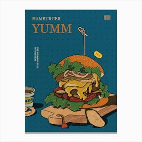 Hamburger Yumm Canvas Print