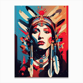 Radiant Colors of Native American Art Canvas Print