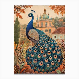 Peacock In The Palace Gardens 2 Canvas Print