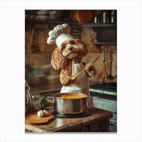 Chef Cavapoo In The Kitchen Canvas Print