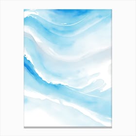 Blue Ocean Wave Watercolor Vertical Composition 127 Canvas Print