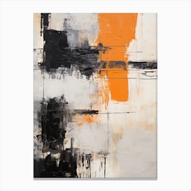 Abstract Black and Orange Canvas Print