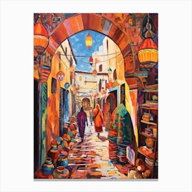 Marrakech Morocco 4 Fauvist Painting Canvas Print