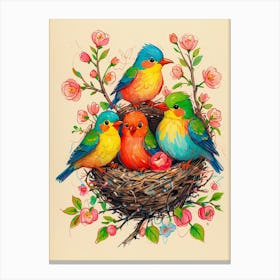 Birds In A Nest Canvas Print Canvas Print