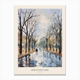 Winter City Park Poster Ibirapuera Park Bogota 3 Canvas Print