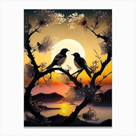 Two Birds At Sunset Canvas Print