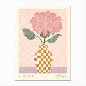 Spring Collection Hydrangeas Flower Vase 1 Canvas Print