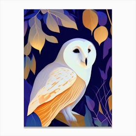 Barn Owl Pop Matisse Bird Canvas Print