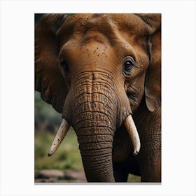 Elephant In The Wild 1 Canvas Print