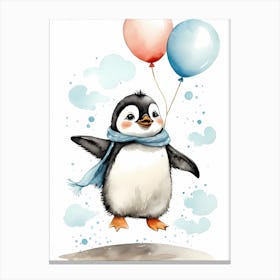 Adorable Chibi Baby Penguin (16) Canvas Print