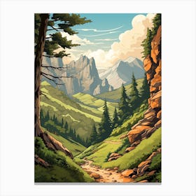 Gr10 France 1 Vintage Travel Illustration Canvas Print