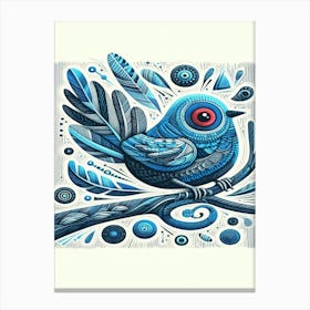 Domino Blue Bird Framed Print Canvas Print