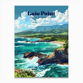 Laie Point Hawaii Cliff Jump Travel Art Lienzo