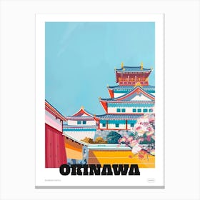Shurijo Castle Okinawa Colourful Illustration Poster Canvas Print