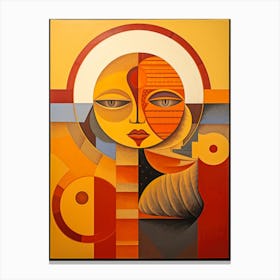 Abstract Illustration Of A Woman And The Cosmos 9 Canvas Print