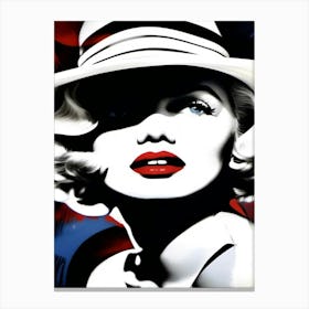 Madonna, Classic, Retro, Color Highlights  Canvas Print