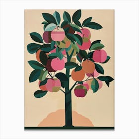 Apple Tree Colourful Illustration 2 Canvas Print