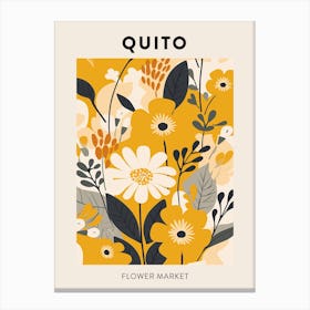 Flower Market Poster Quito Ecuador Canvas Print