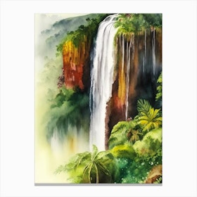 Kaieteur Falls, Guyana Water Colour  (3) Canvas Print