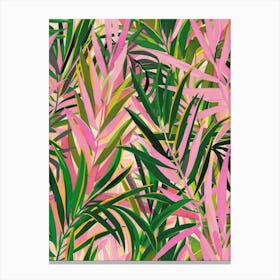 Tropical Leaves Seamless Pattern 5 Canvas Print