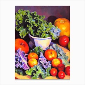 Kale 3 Cezanne Style vegetable Canvas Print
